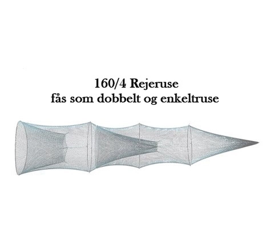Enkelt rejeruse 160/4, på 4 rustfri stålbøjler, grønt nylon net 210d/9