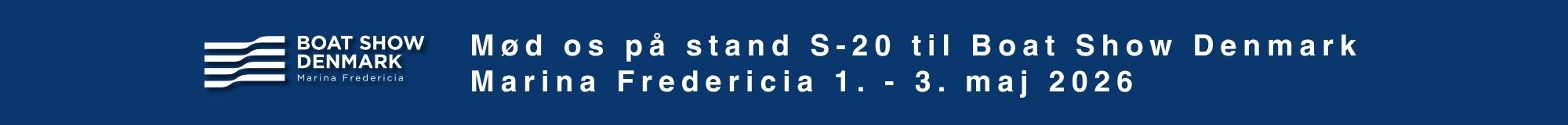 Mød os på Boat Show i Fredericia 1. - 3. maj 2026